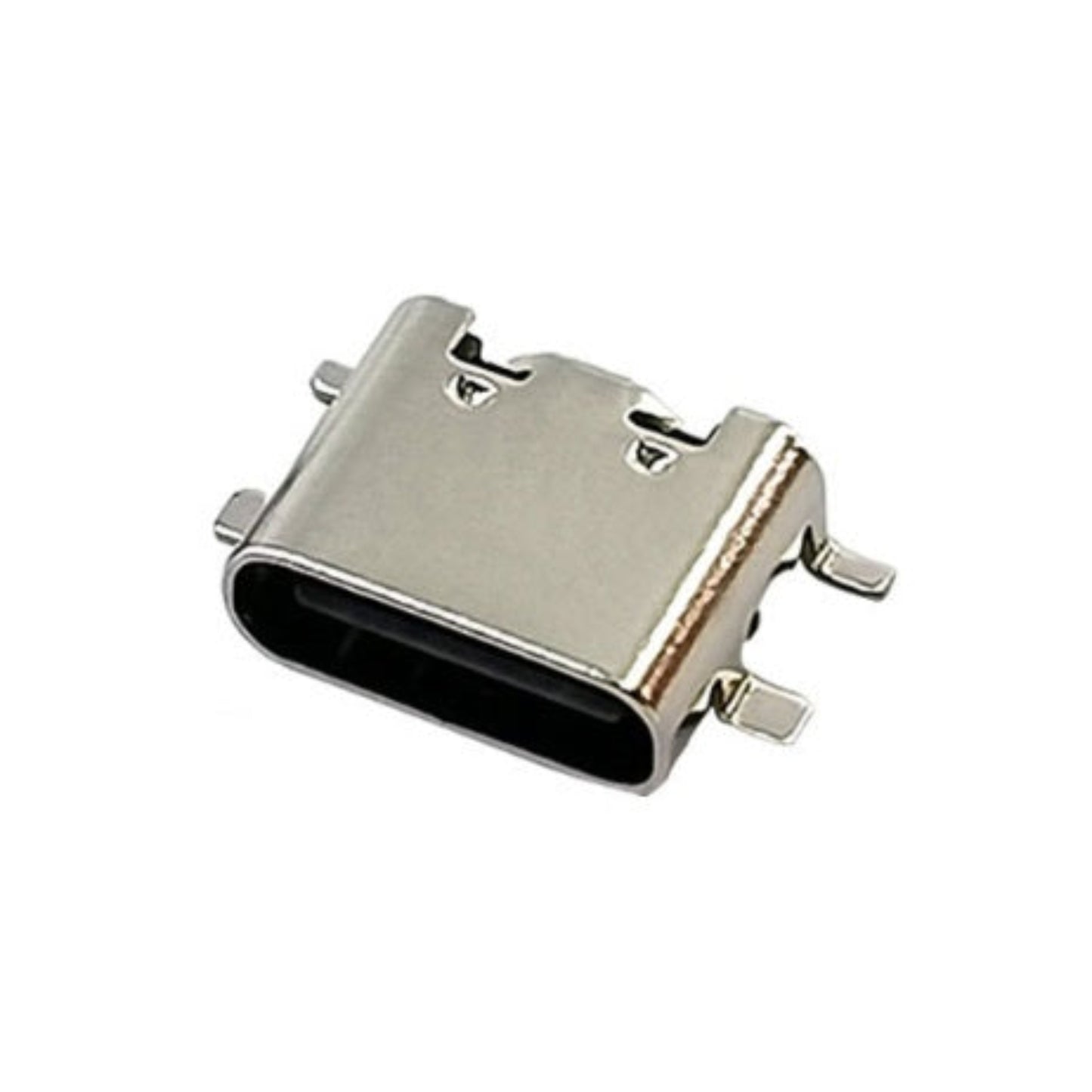 6-Pin Type-C 母座正面圖，採用不銹鋼外殼，專為電子供電改裝而設。