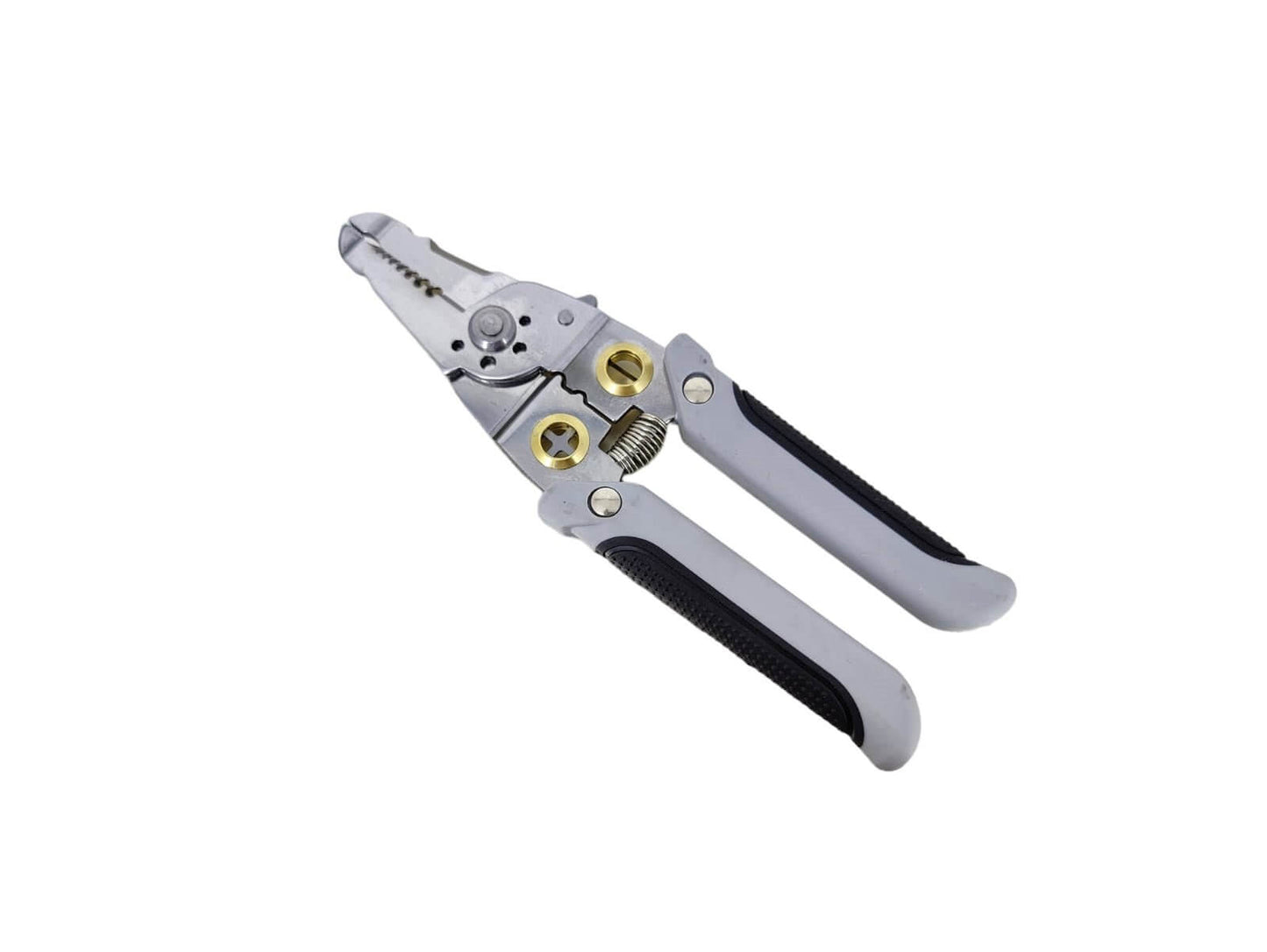 7-inch multifunctional wire stripper pliers with stainless steel construction and ergonomic handles for electricians and DIY projects.