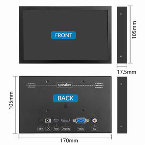 7寸顯示屏 (Type-c供電) HDMI+VGA+AV