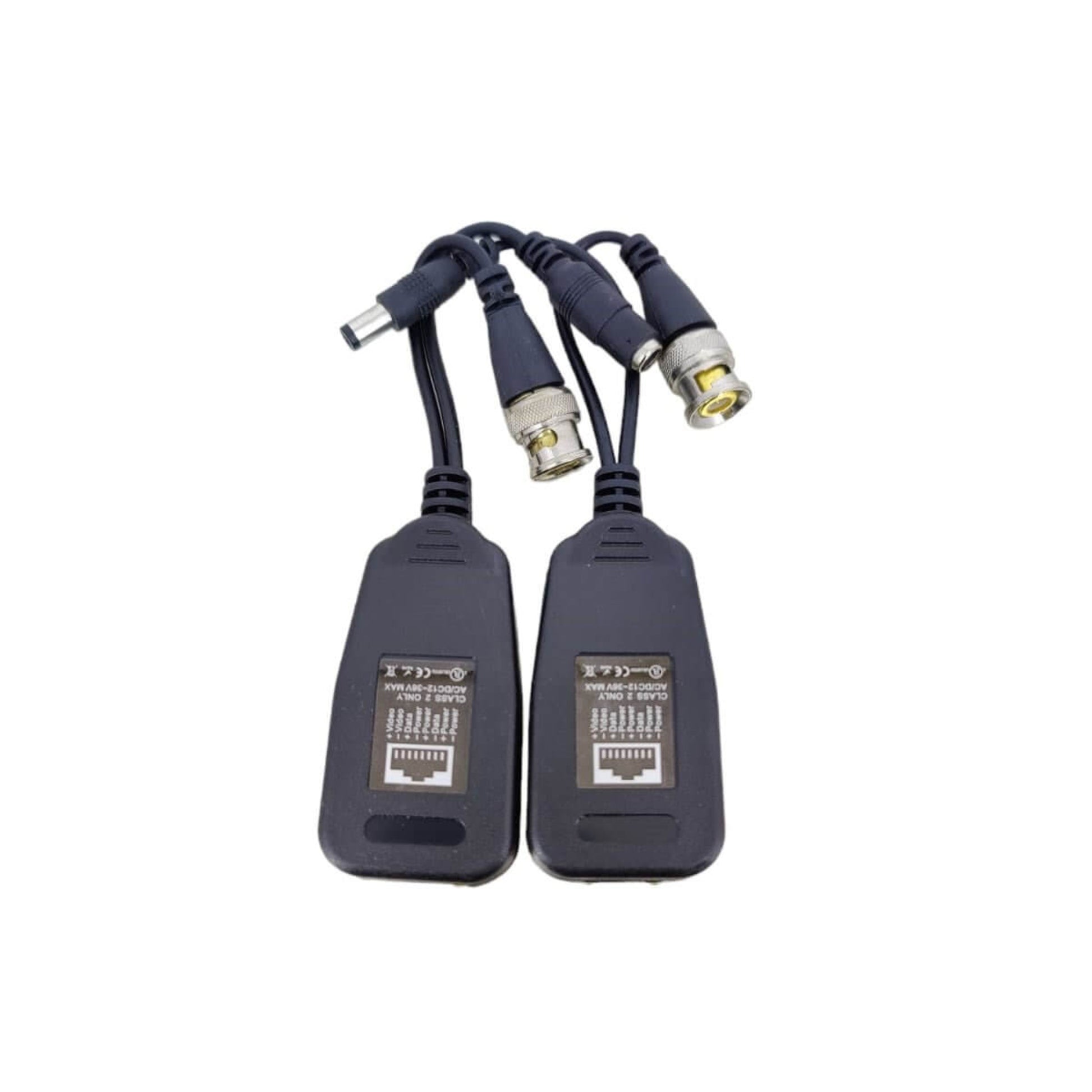 8MP 4K Passive Video & Power Balun pair for HD-CVI/TVI/AHD cameras, ideal for extending CCTV surveillance reach.