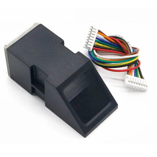 AS608 Fingerprint Reader Sensor Module for Arduino with connection wires, ideal for secure access control systems.