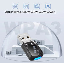 Load image into Gallery viewer, 2 in 1 Wifi 6 &amp; Bluetooth USB Adapter
