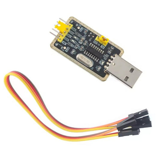 Electronic component with USB cable on a white background