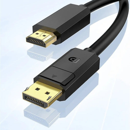 DP to HDMI Cable for 4K UHD video and audio connection between computer and HDTV or projector.