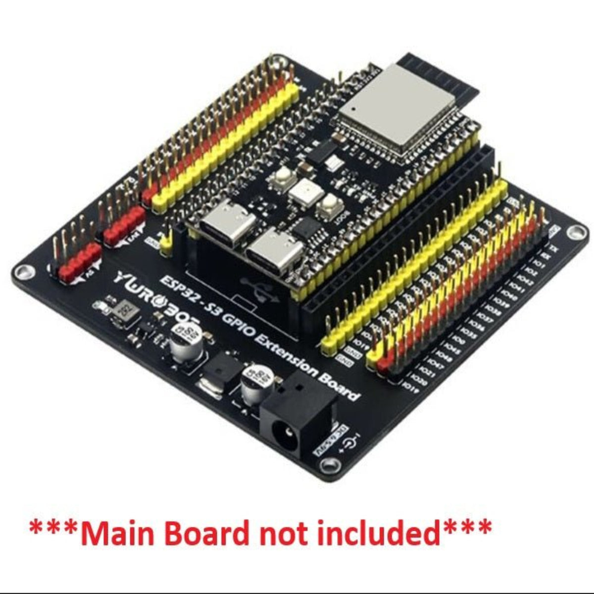 ESP32-S3 44-Pin GPIO Expansion Board | DC Power Breakout