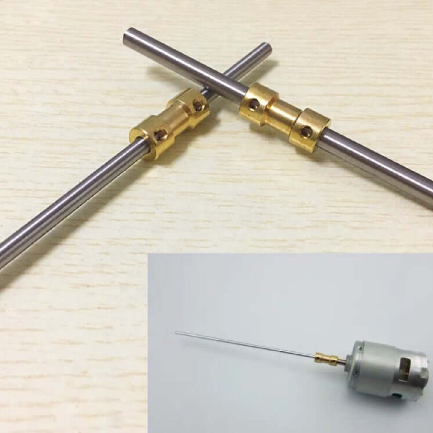 High-quality brass coupling with 5mm inner diameter, ideal for small mechanical drive systems and DIY projects.