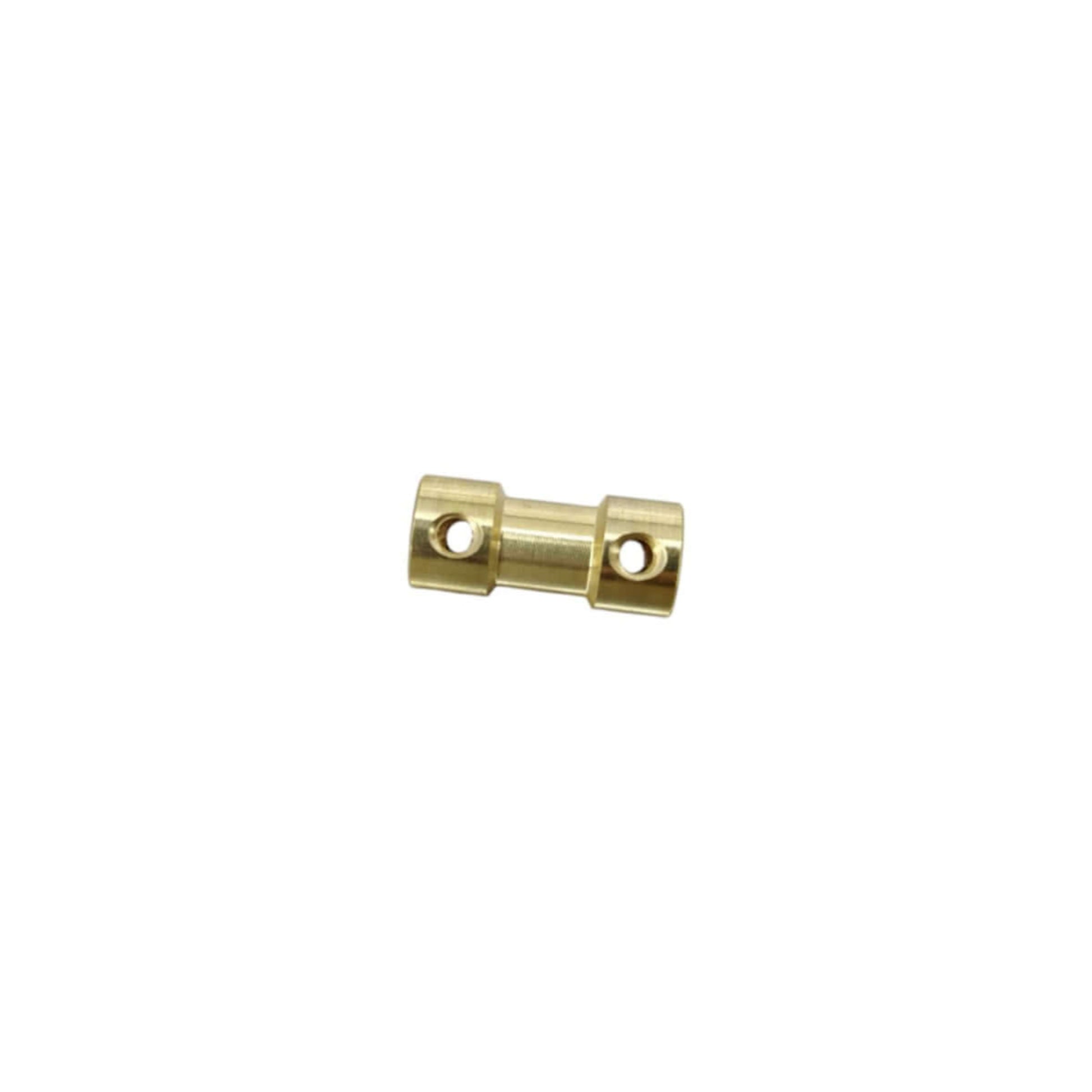 High-quality brass coupling with 5mm inner diameter, ideal for mechanical drive systems and DIY projects.
