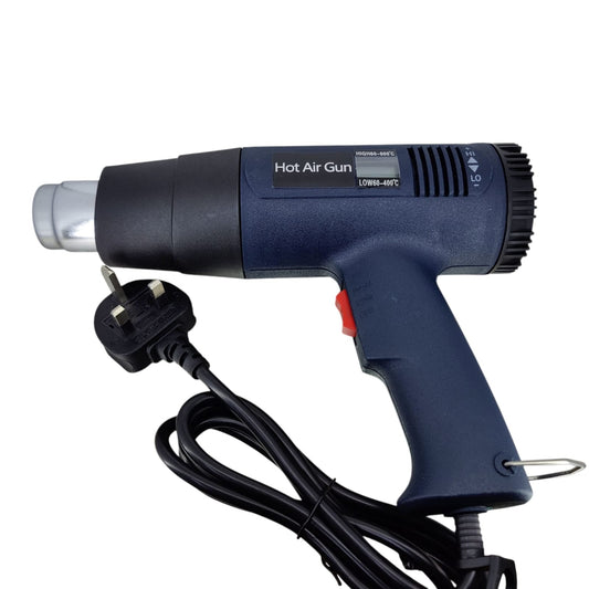 2000W digital LCD hot air gun with adjustable temperature, ideal for DIY and professional tasks.