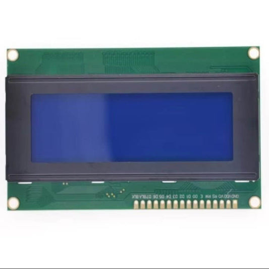 I2C 2004A LCD display module with blue backlight for Arduino, featuring a 20x4 character layout.