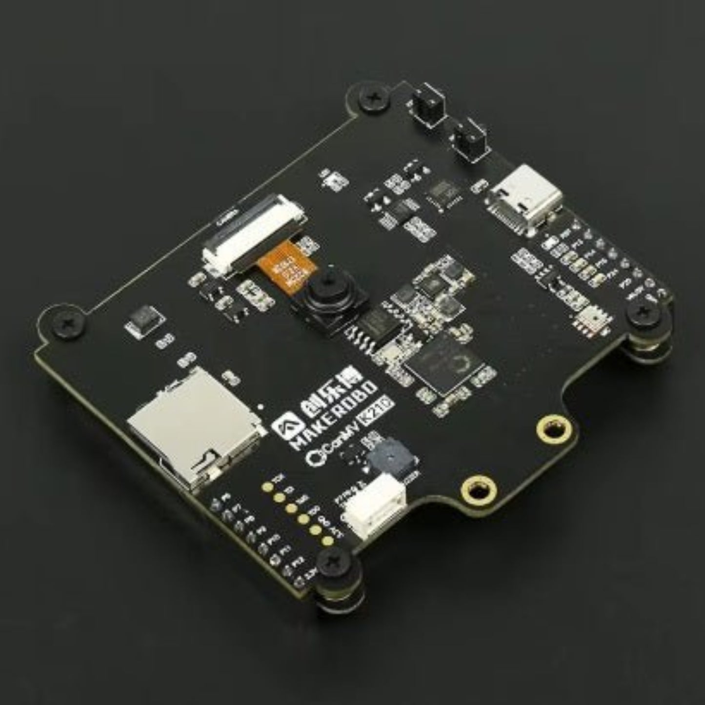 CanMv K210 AI vision sensor module for facial recognition, color detection, and object identification.