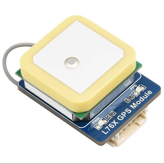 L76K Multi-GNSS Module with low noise amplifier, supporting GPS, GLONASS, BDS, QZSS, ideal for projects with Raspberry Pi and Arduino.