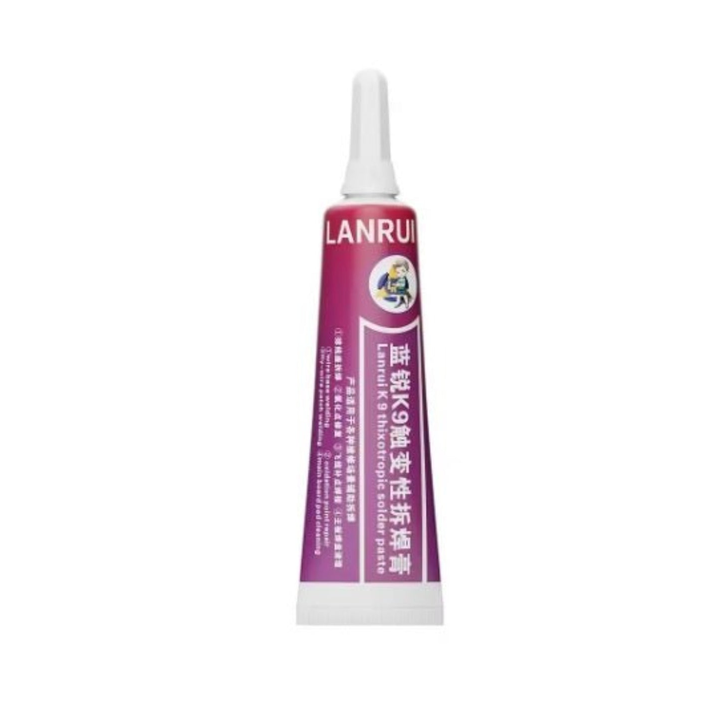 Lanrui K9 15ml desoldering paste tube for electronic soldering and removing excess solder.