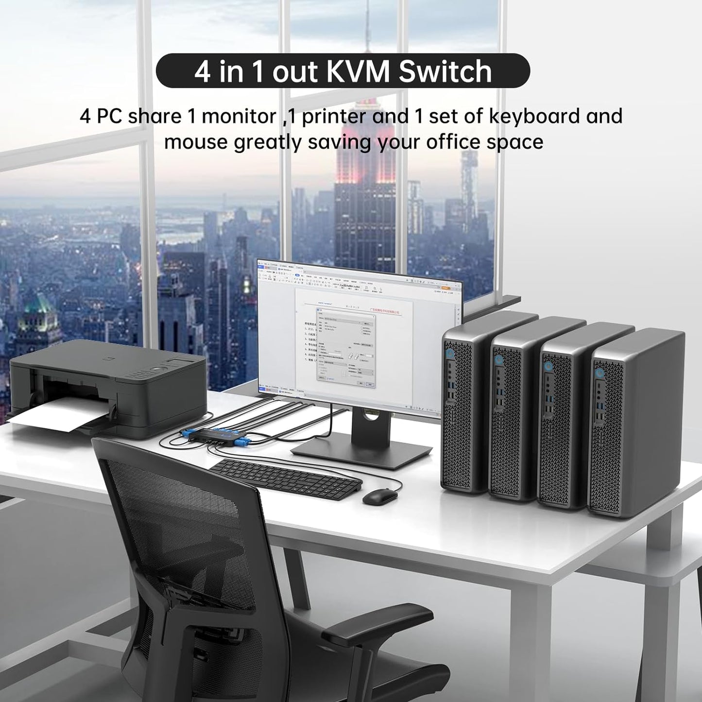 MT-VIKI 4 Port HDMI KVM Switch