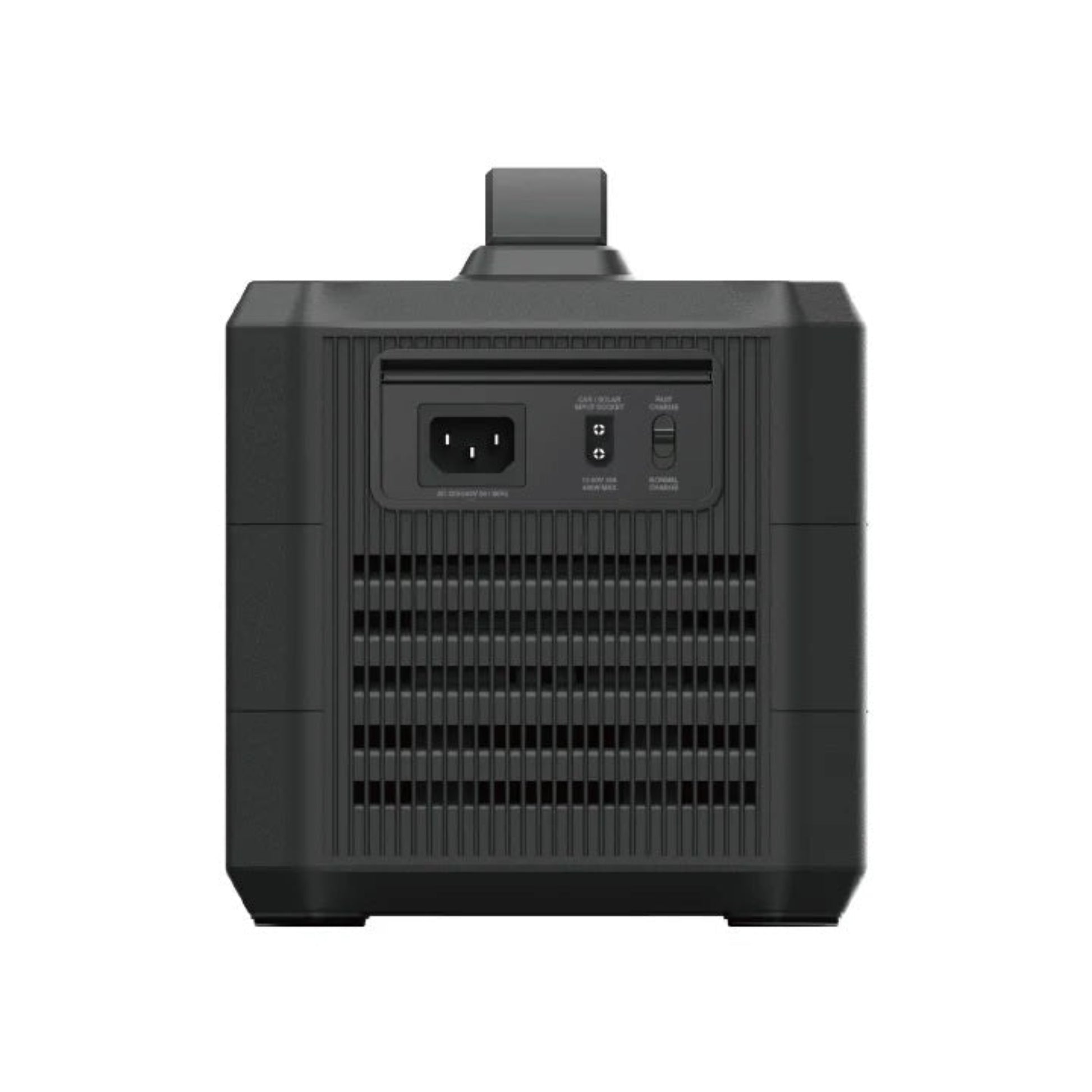 Back view of Maxpower VG9860F 800W Optimus Portable Power Station showing output ports and vents.