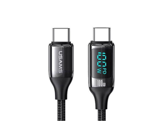 USAMS 100w Type - c to Type - c Cable with LED Digital Display - Sun Cheong Computer Company Limited
