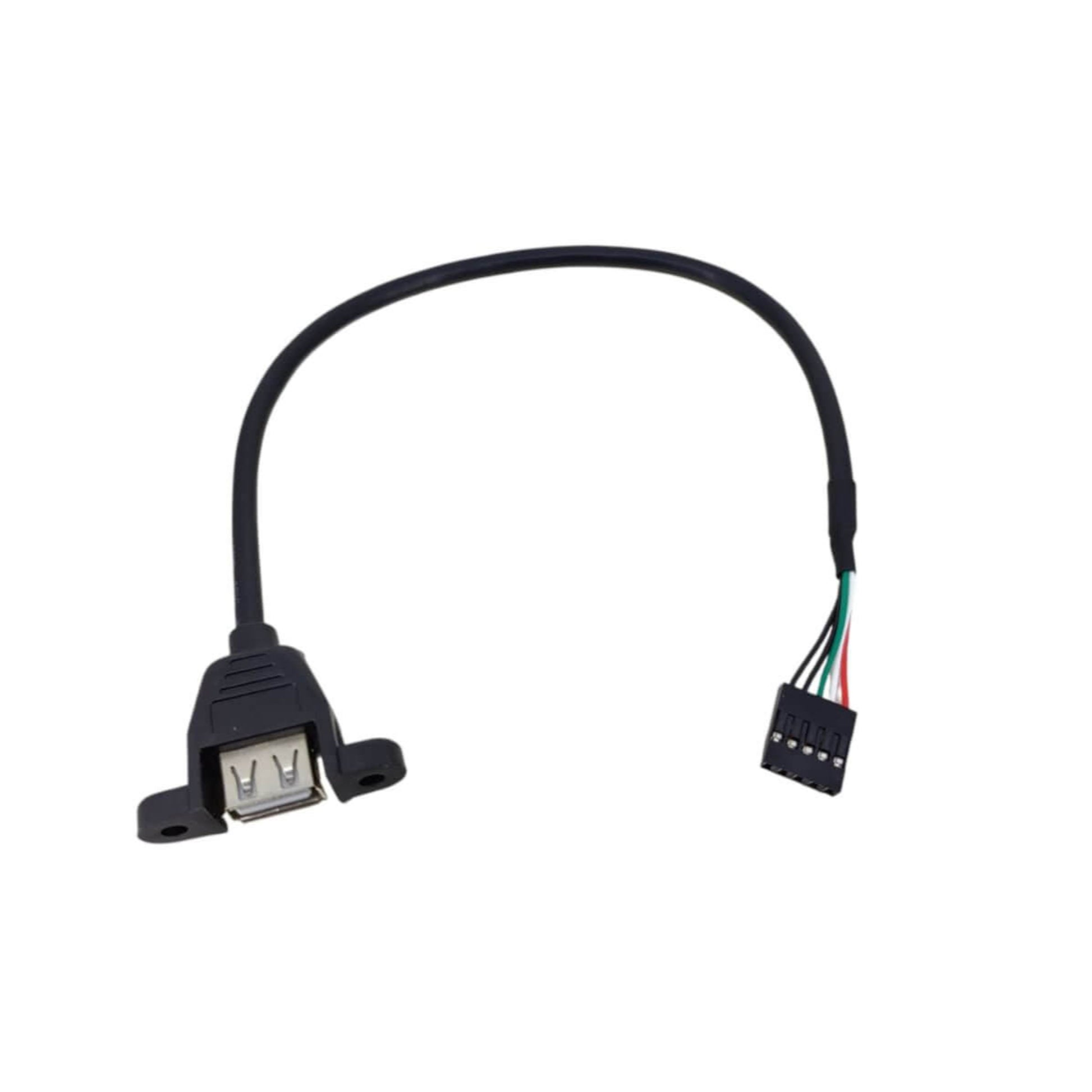 USB 2.0 to Dupont 5Pin Adapter Cable - Panel Mount for connecting motherboard to front panel USB port.