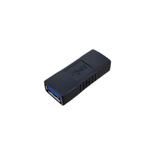 USB 3.0 Female to Female Extension Adapter for extending cable reach, high-speed connectivity in compact design.
