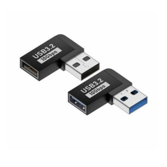 USB 3.2 L-Shaped adapter (left/right angle) for enhanced connectivity in tight spaces.