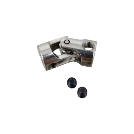 Universal coupling with 5mm inner diameter, 23mm length, made from premium steel, ideal for RC models and machinery.