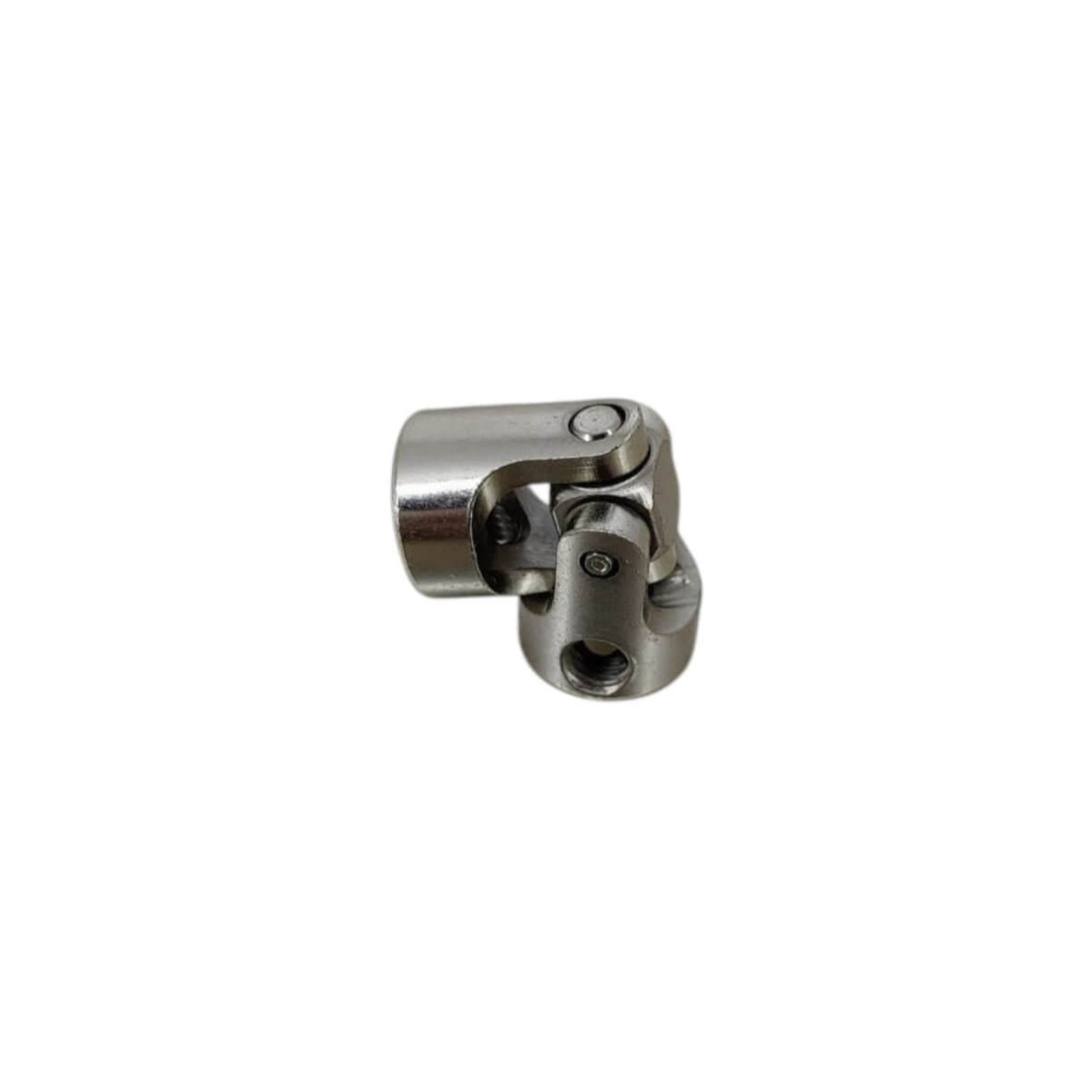 Universal coupling with 5mm inner diameter and 23mm length, made of durable 45# steel iron for machinery applications.