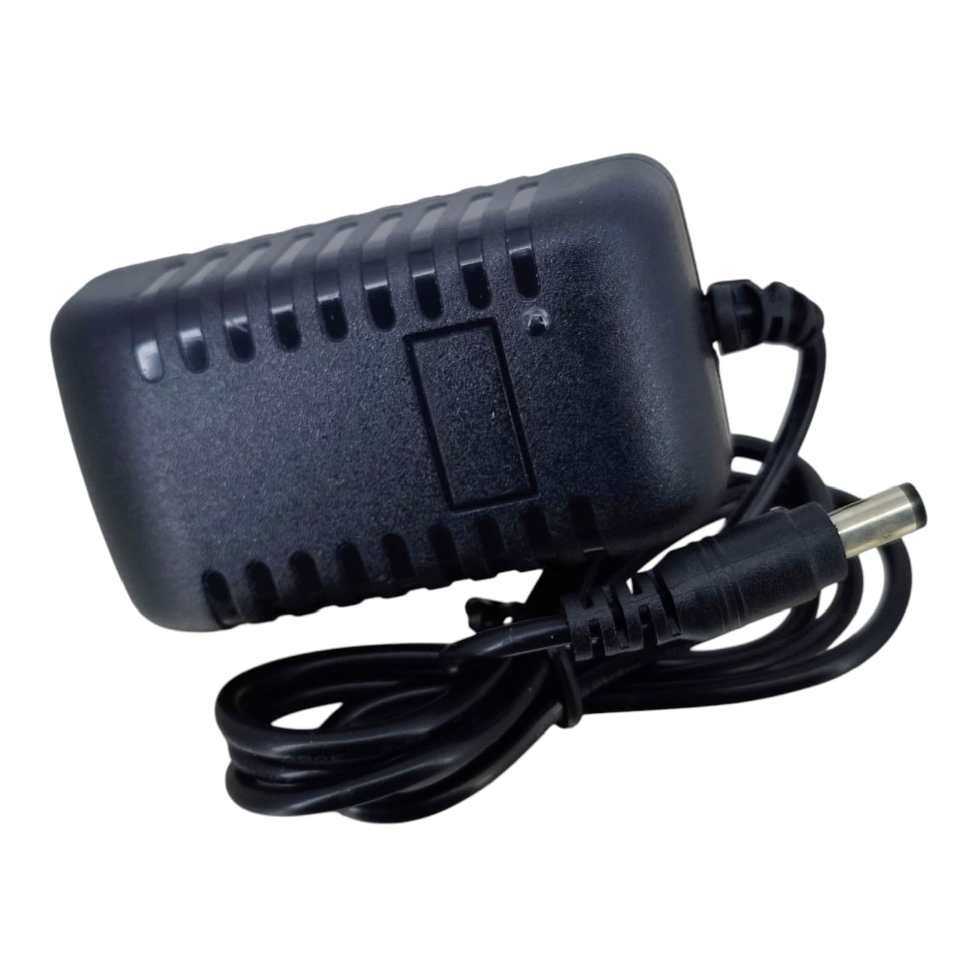 Side profile of the black 32V AC/DC adapter power brick.