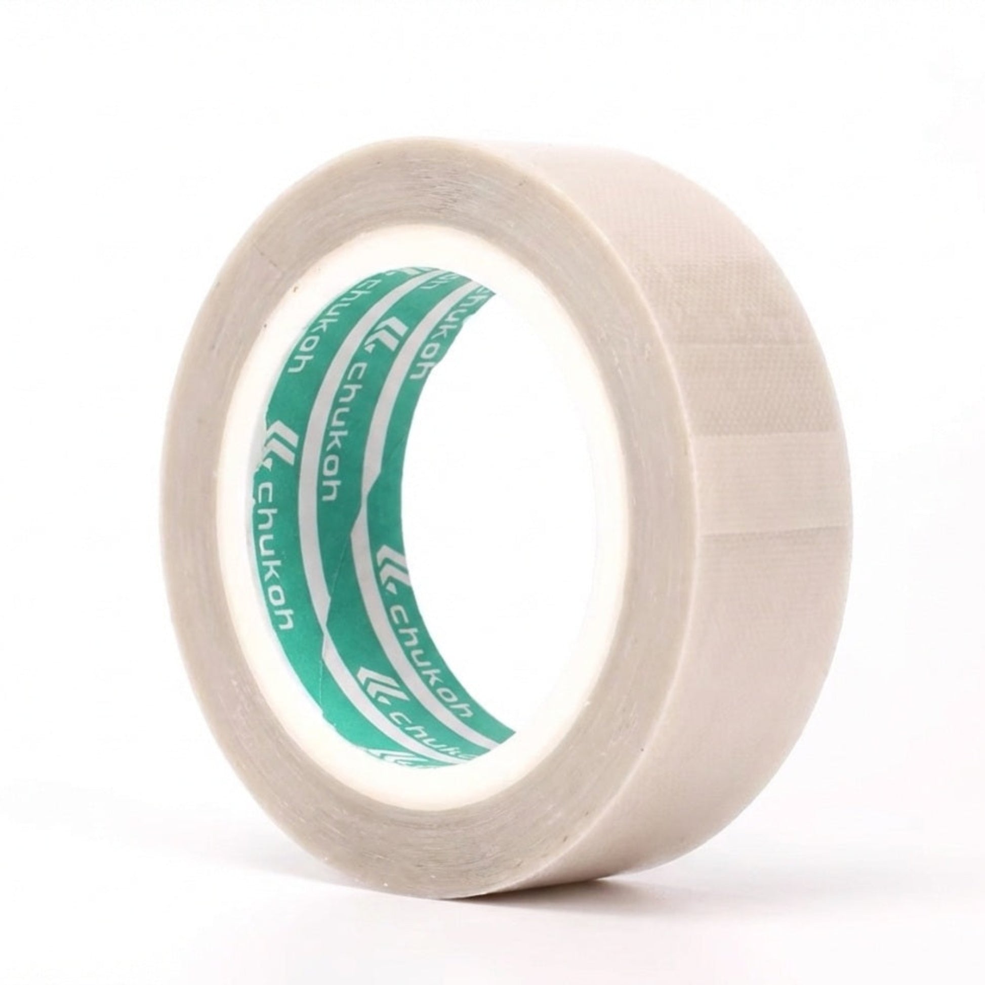 Close up of AGF-100FR 0.13mm Teflon coated glass cloth tape roll.