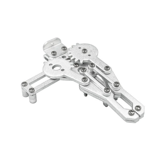 Front view of the heavy-duty aluminum robotic claw gripper.