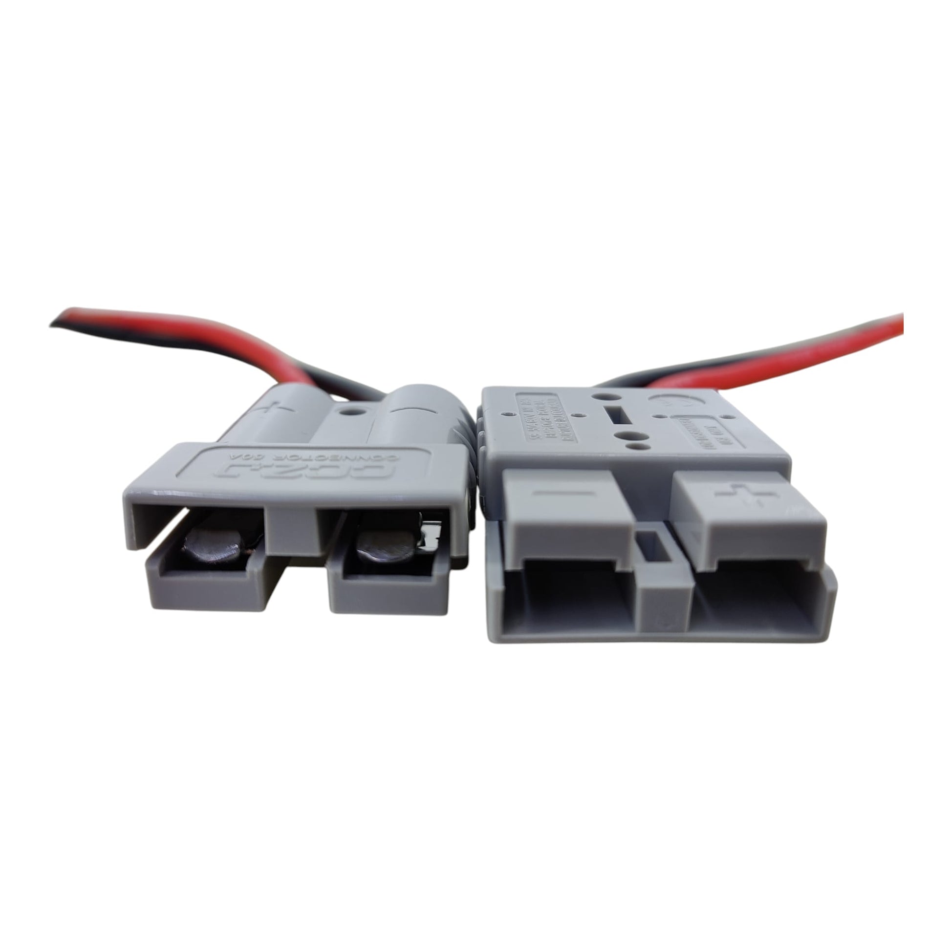 Internal silver-plated contacts of a 50A Anderson power plug