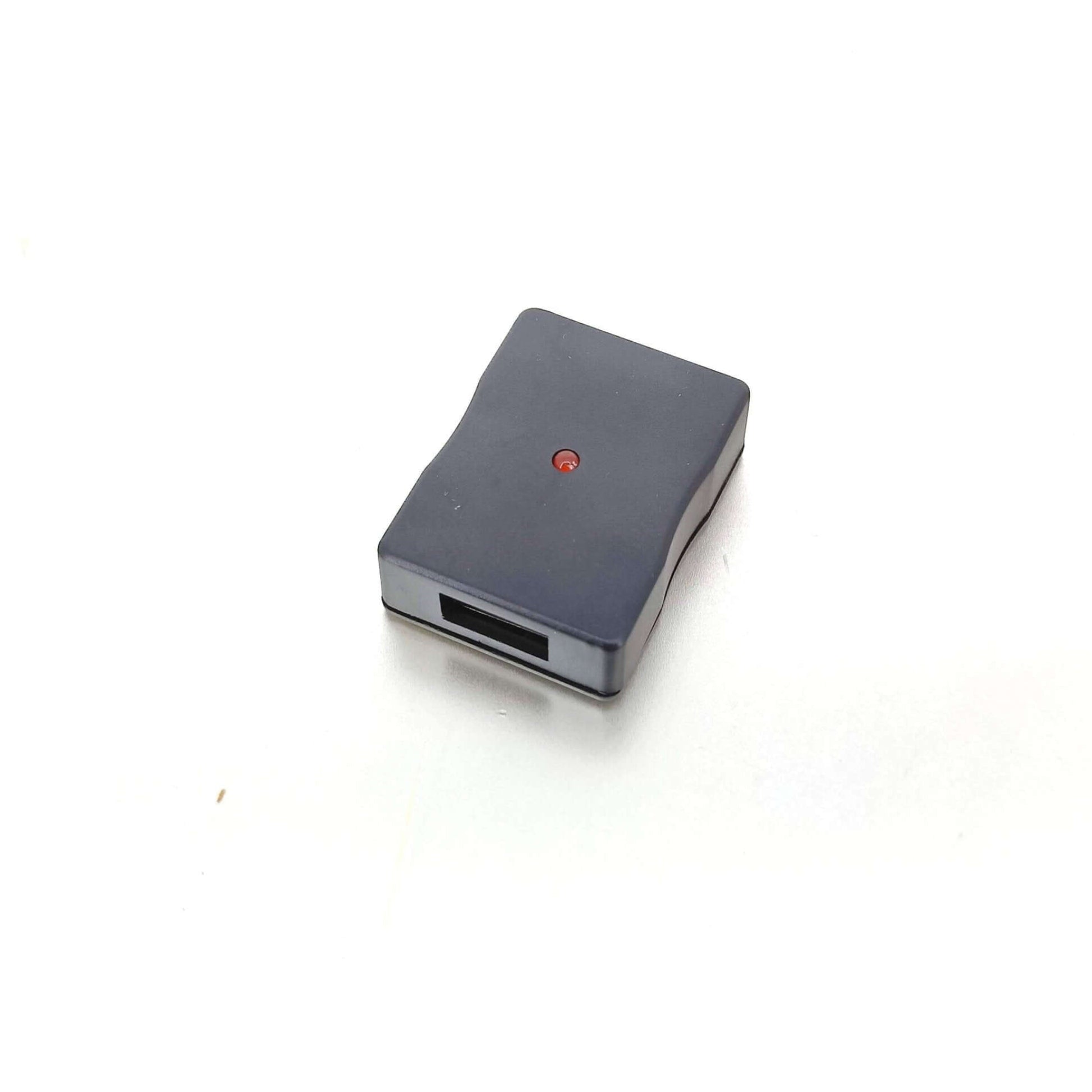 Fully assembled solar USB regulator in black enclosure with LED indicator.