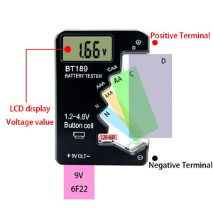 6 in 1 Digital Battery Tester