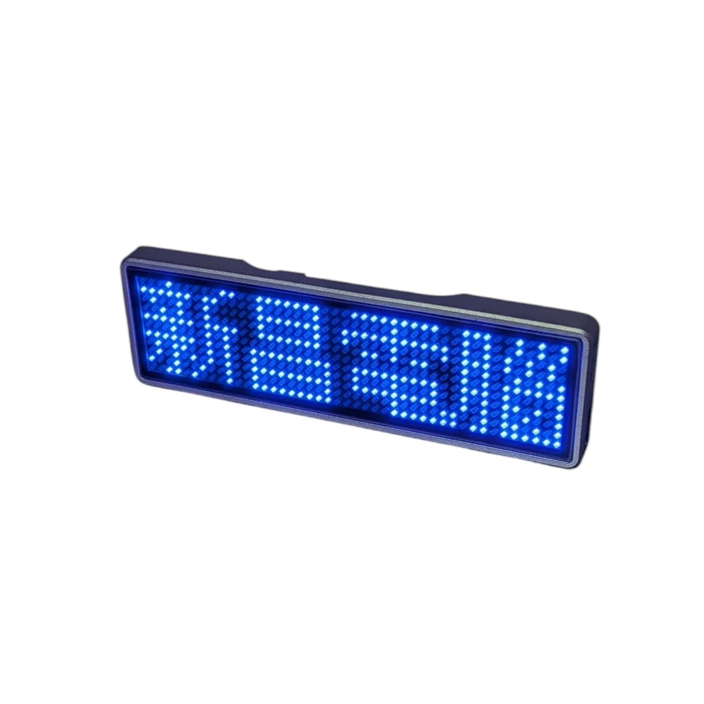 藍牙 LED 走字牌（藍光），可透過手機輕鬆更改滾動文字及圖案，適合各類活動推廣。
