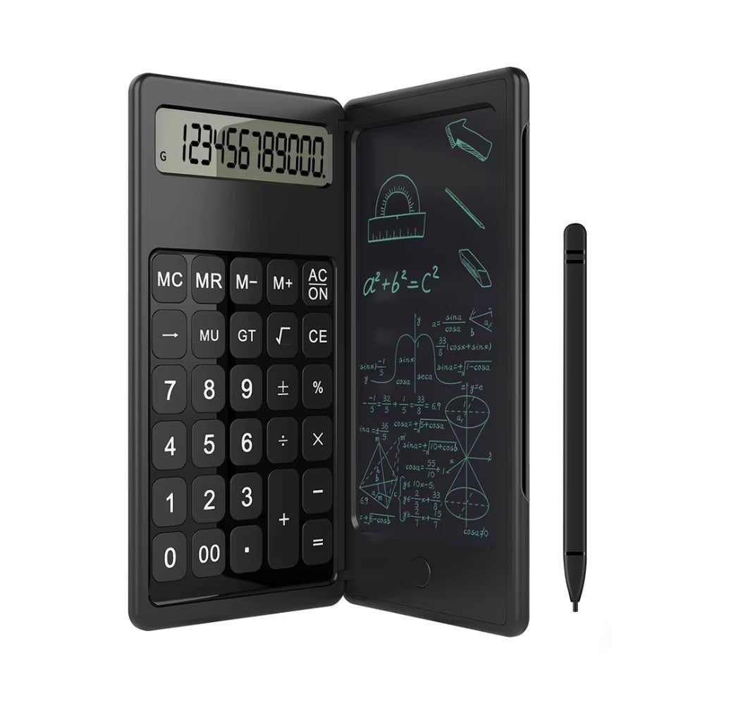 File Calculator 2 in 1 Foldable Calculator + Writing Tablet │Mini Calculator