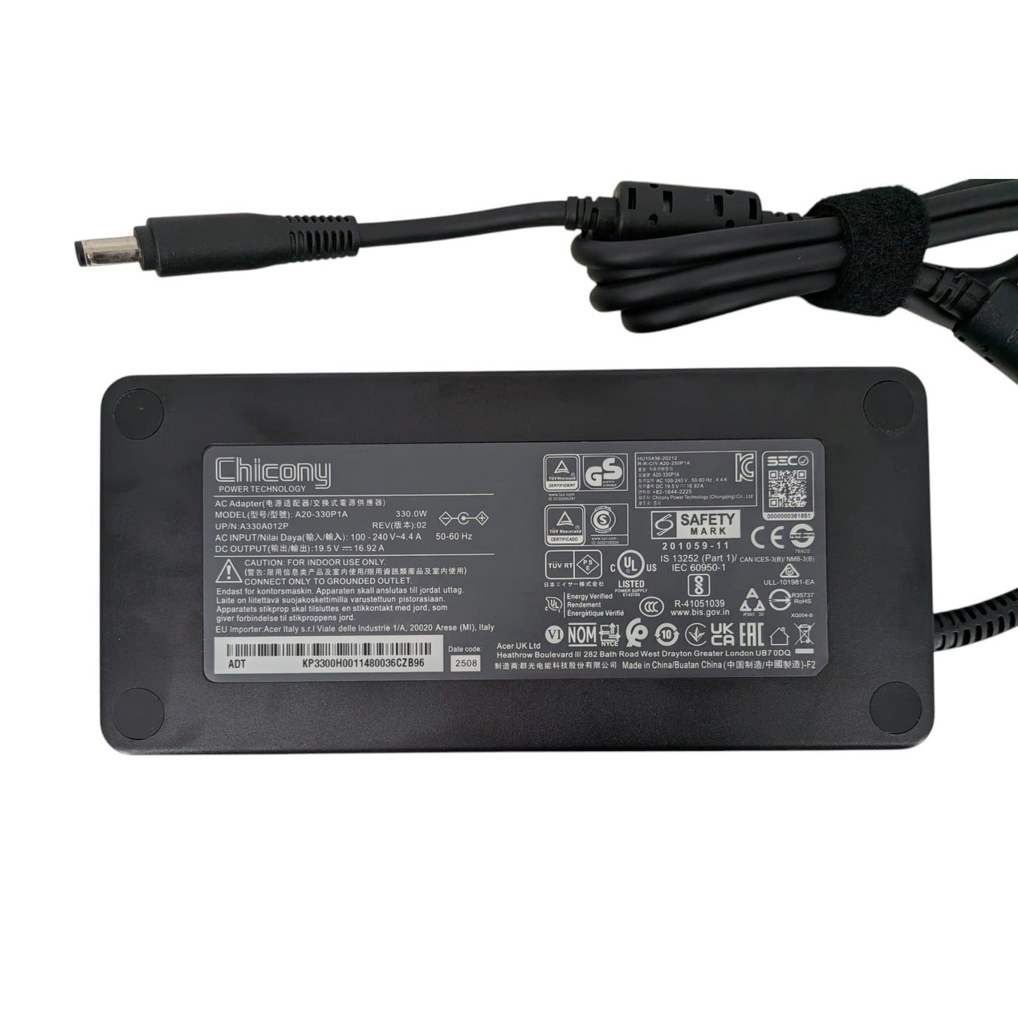 Chicony 330W 原裝火牛 (Acer 適用)，19.5V 16.92A 規格，新昌電腦深水埗現貨發售，提供專業技術支援。
