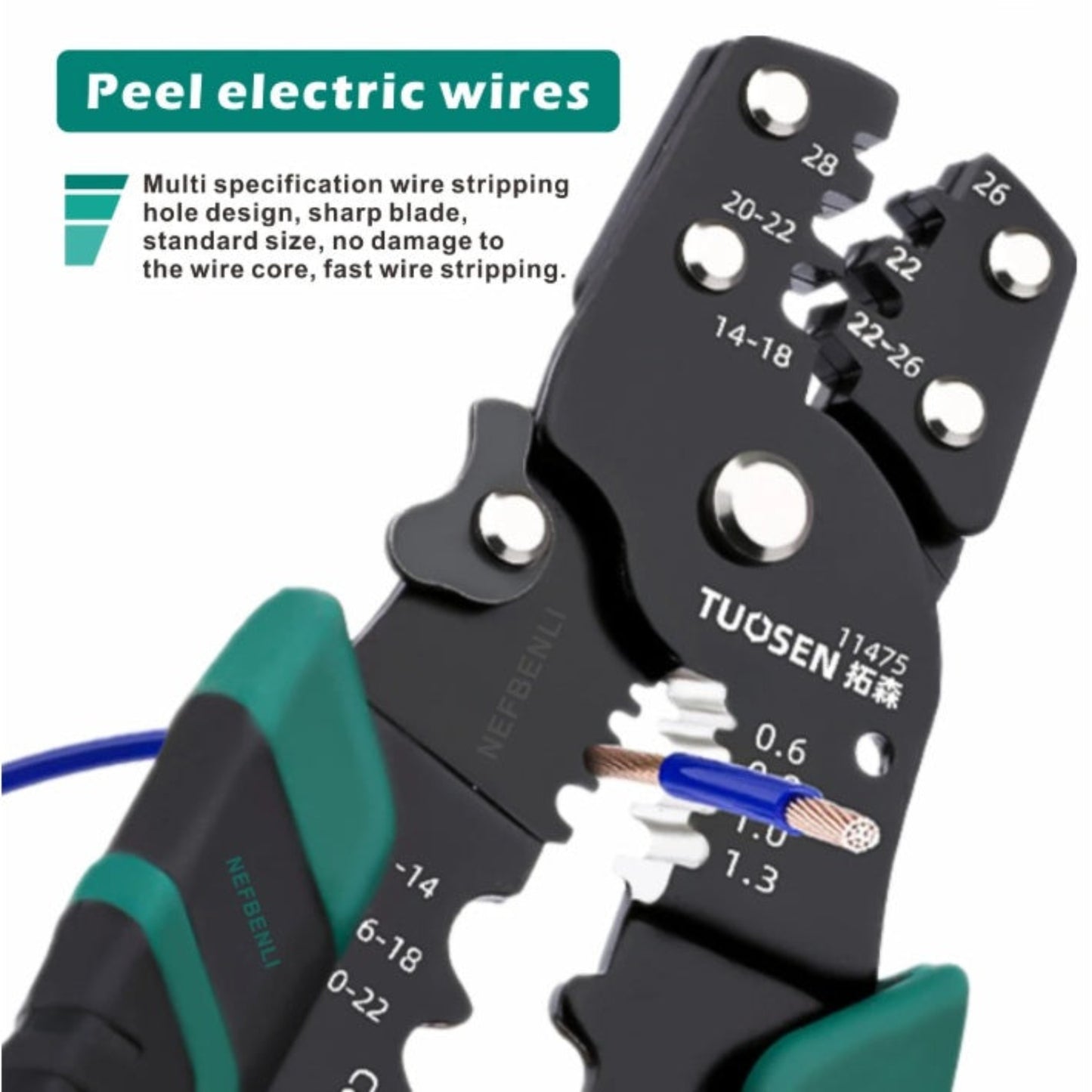 Side-by-side visual comparison of insulated versus bare terminal crimping capability and proper seating