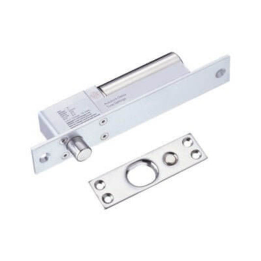 Dahua ASF802 Electric Drop Bolt Lock with mounting plate for enhanced security in wooden and metal doors.