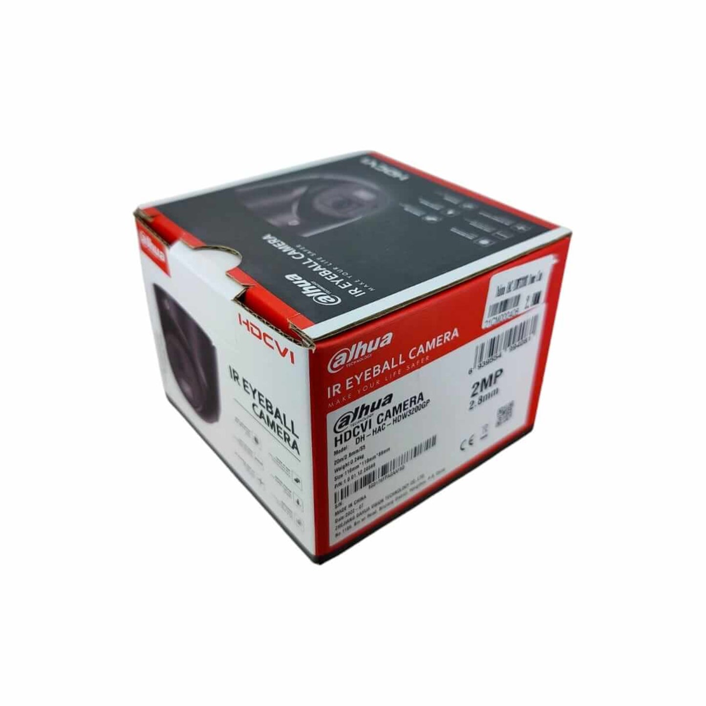 Official retail packaging for Dahua HDCVI IR Eyeball Camera HAC-HDW3200GP.