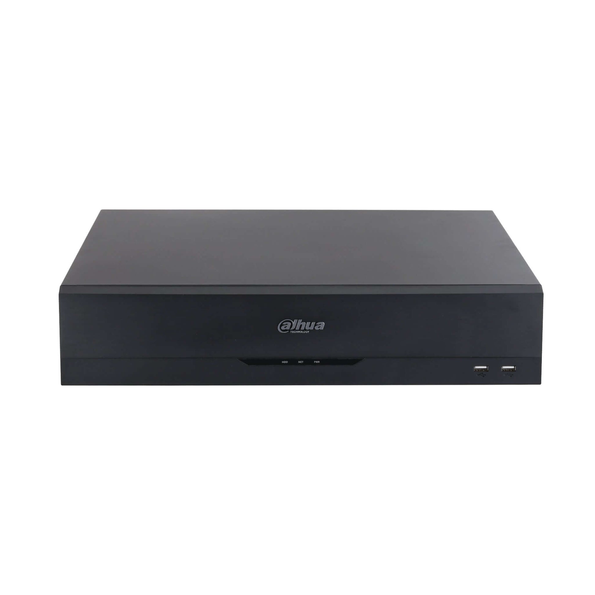 Dahua NVR4832-EI 32-channel WizSense Network Video Recorder. Front view, showing Dahua logo and two USB ports.