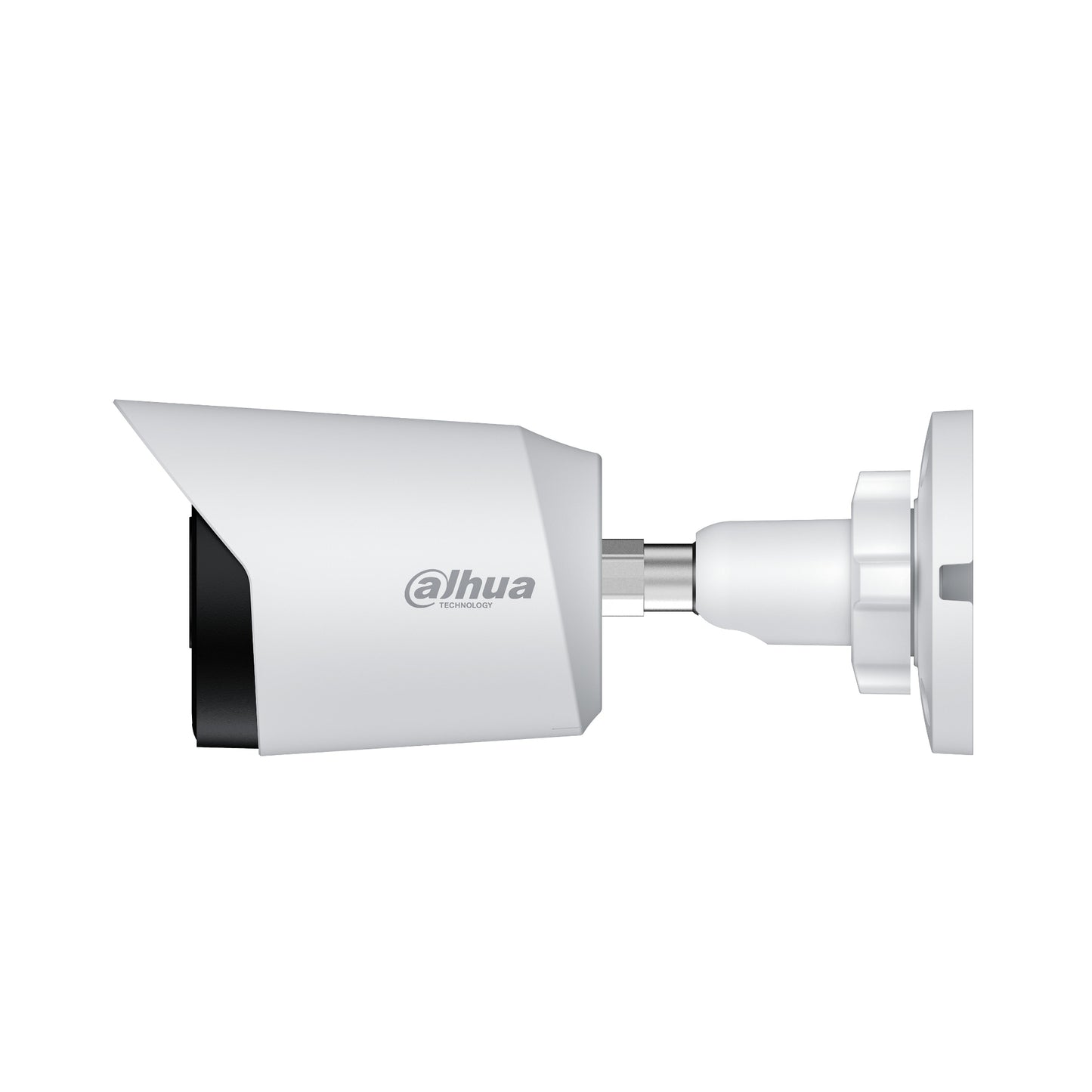 Side view showing the durable metal mounting bracket of the Dahua outdoor CCTV camera.