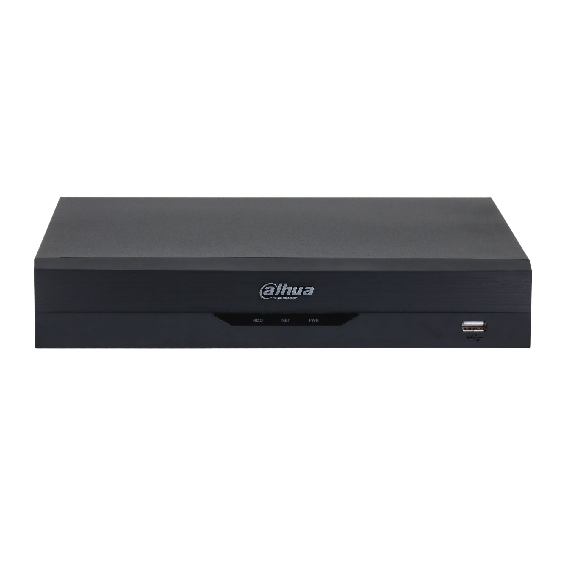 Back panel view of XVR5108HS-I3/T 8CH Compact 1U DVR showing BNC, HDMI, VGA, and USB ports.