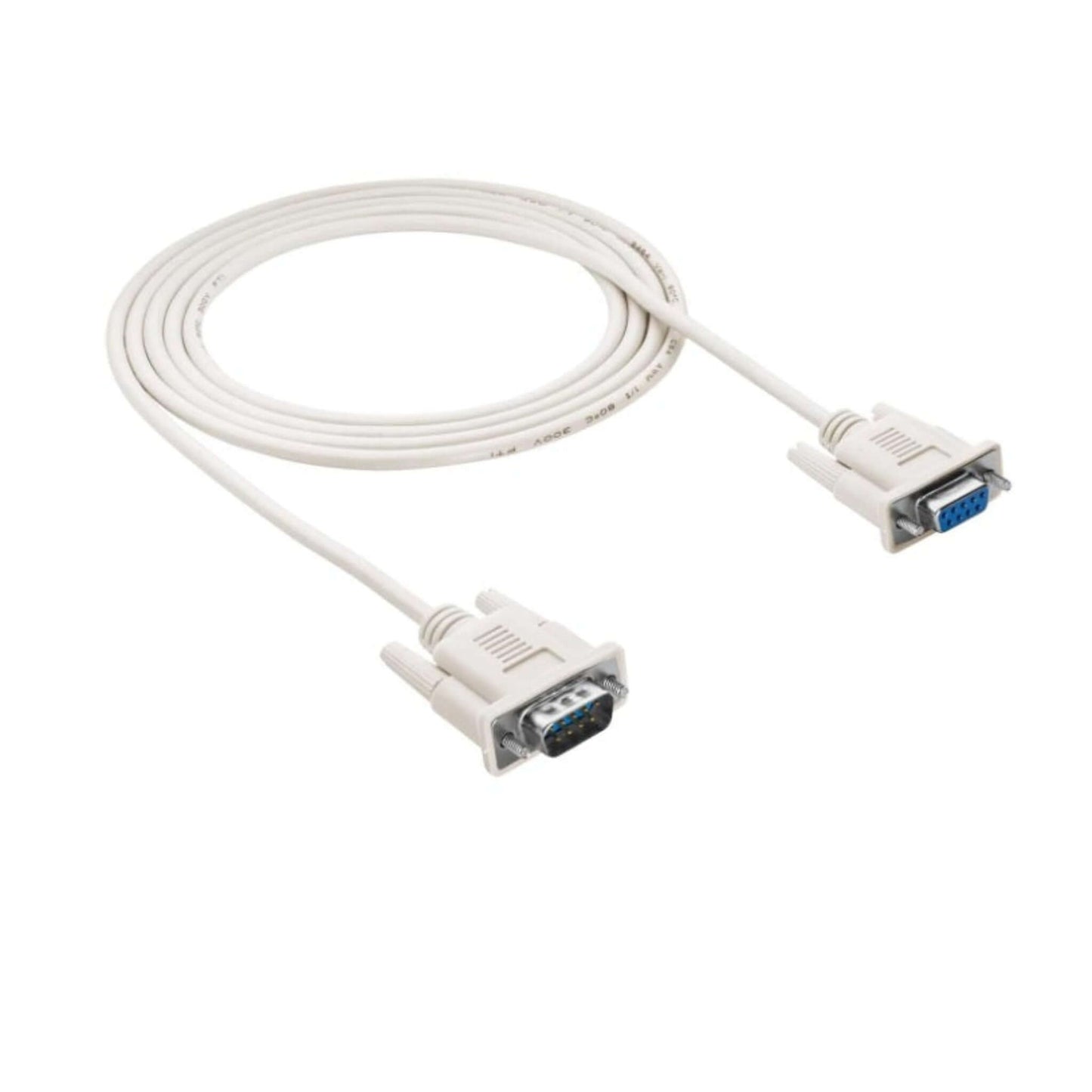 1.5-meter DB9 RS232 serial straight-through cable for stable data transmission between devices.