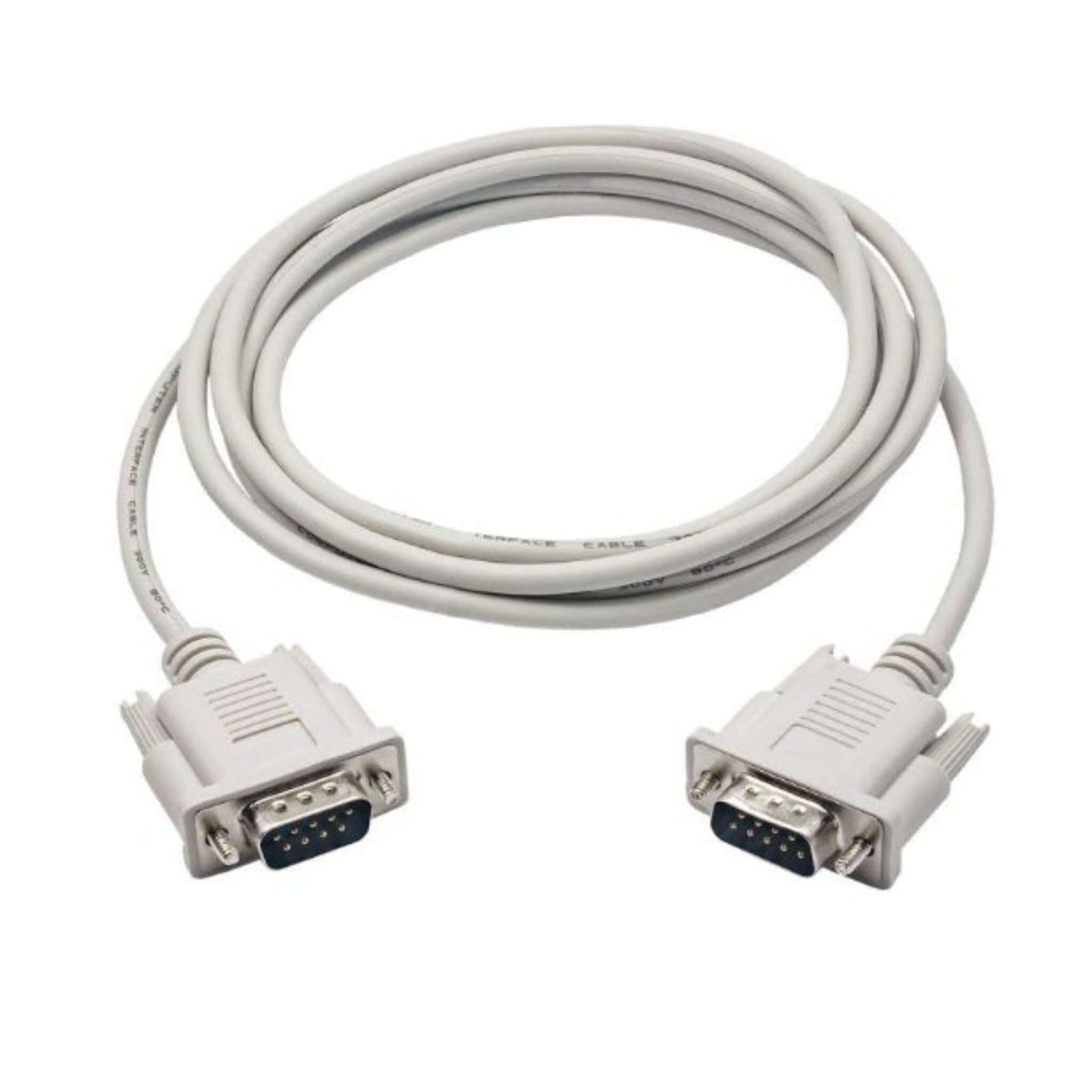 DB9 RS232 serial straight-through cable, 1.5 meters long, used for reliable data transmission between devices.