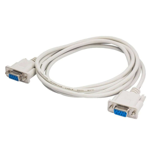 DB9 RS232 Serial Straight-Through Cable - 1.5 Meter with male and female connectors for reliable data transmission.