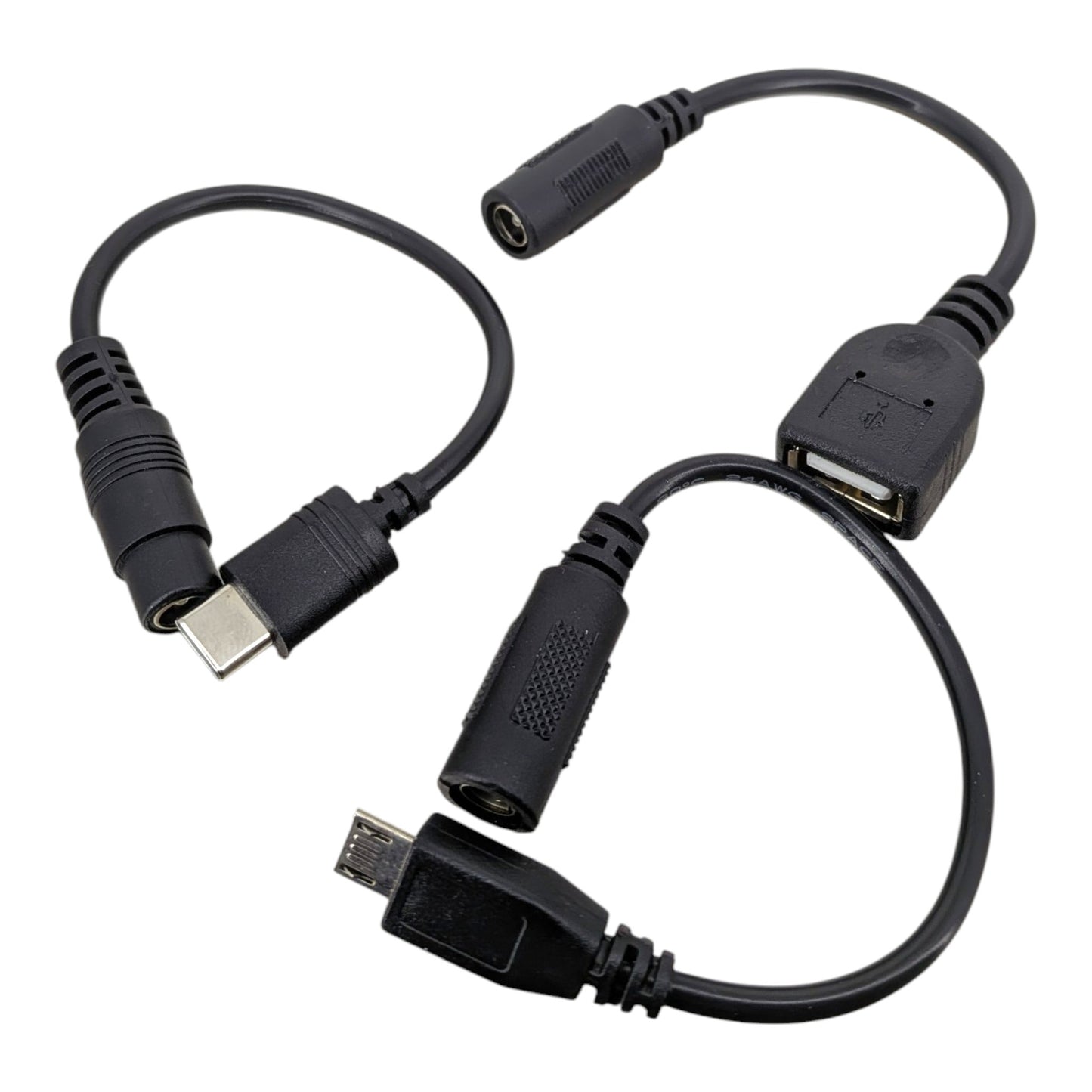 多款不同接口的 DC 轉 USB 供電轉接線，包括 Type-C、Micro USB 及 USB-A 母頭，滿足香港用家各種電子設備的供電需求。
