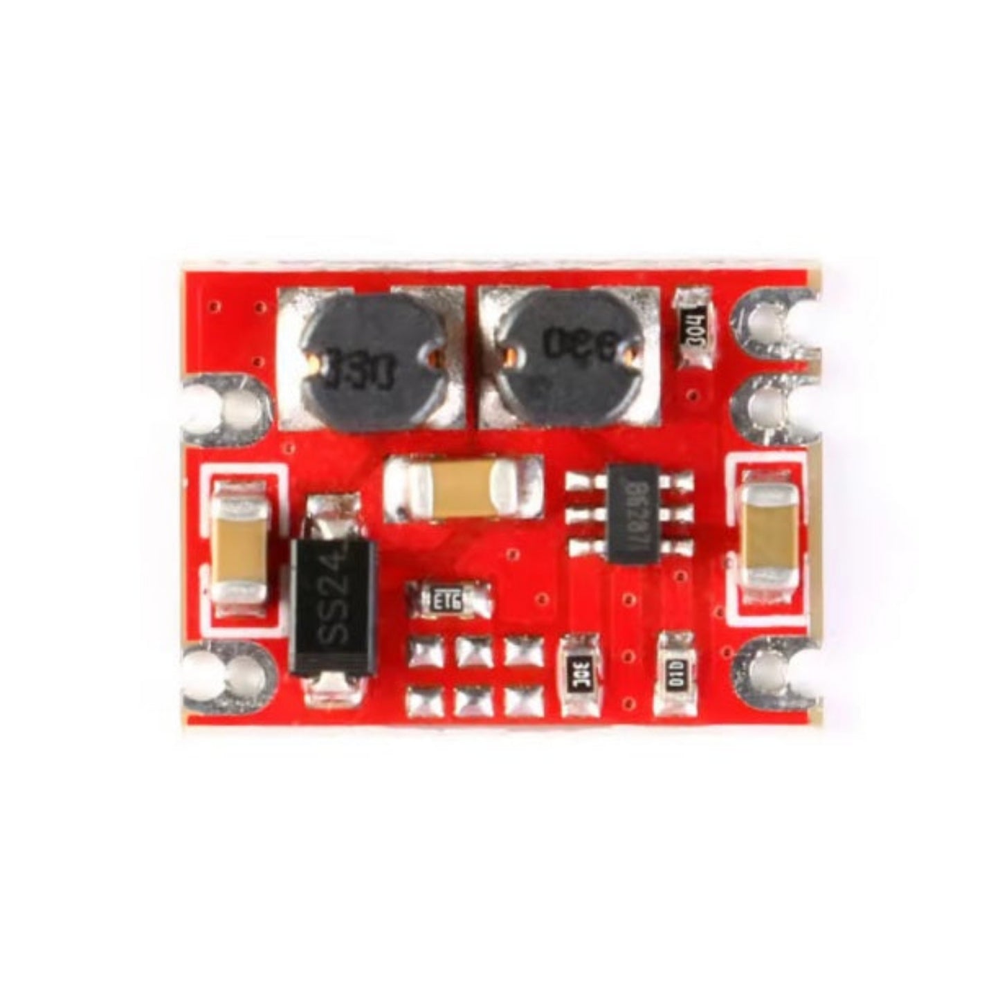 Top view of PCB layout for 3V-15V to 3.3V/5V step up and down board