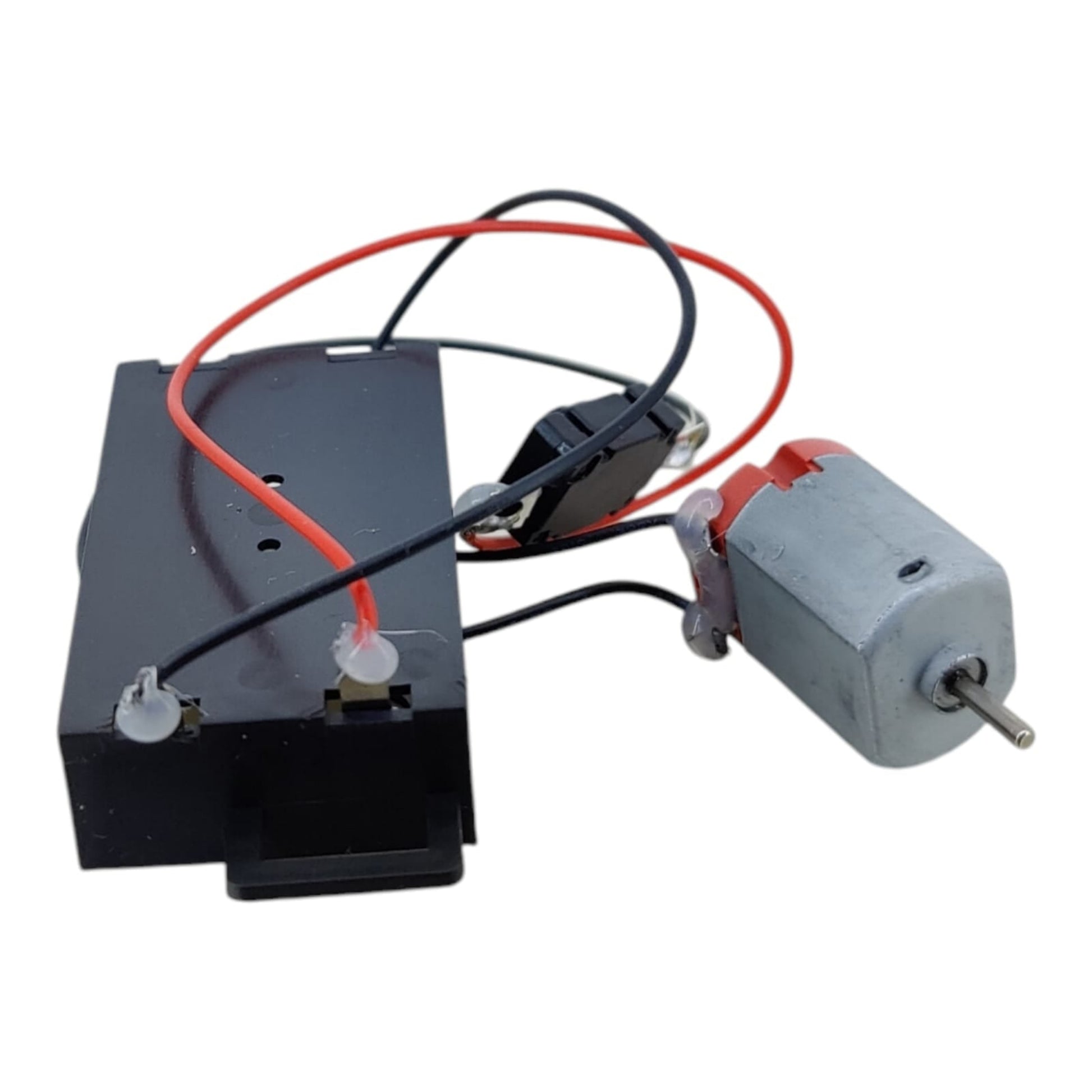 AA battery holder compartment with safe spring terminals designed for 1-2 AA battery configuration