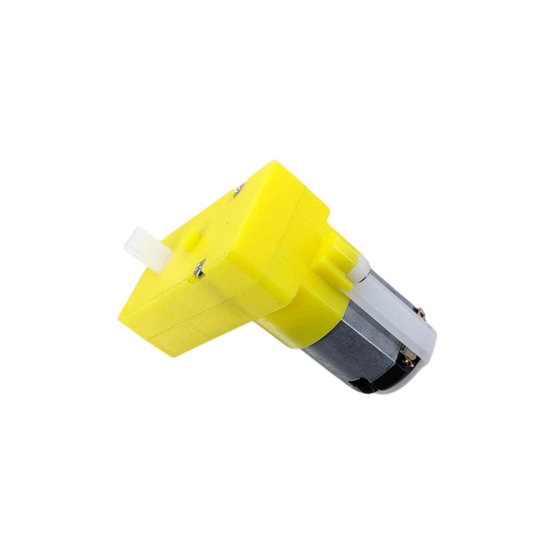 Detail of the standardized output shaft on the 1:48 ratio DC gear motor.