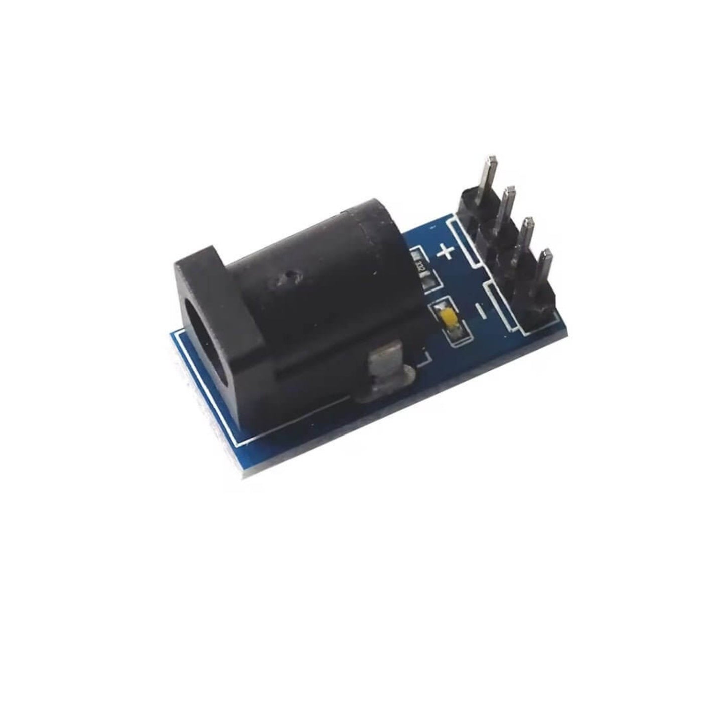 5.5mm x 2.1mm power jack module, DC005 adapter board for Arduino with two VCC and GND connections.