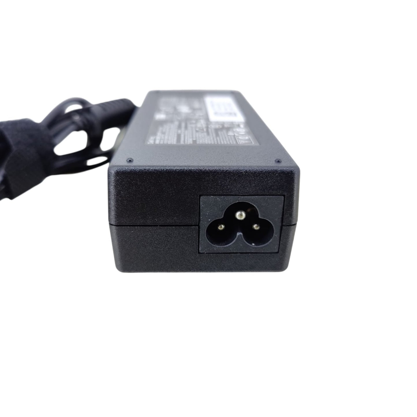 IEC C5 'Mickey Mouse' power input port on the Dell laptop power adapter brick.