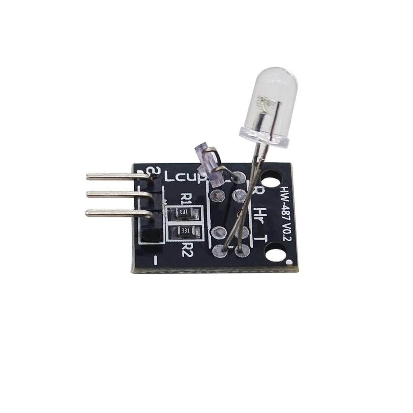 KY-039 Finger Heartbeat Sensor Module for Arduino, featuring LED and connectors for heartbeat detection.