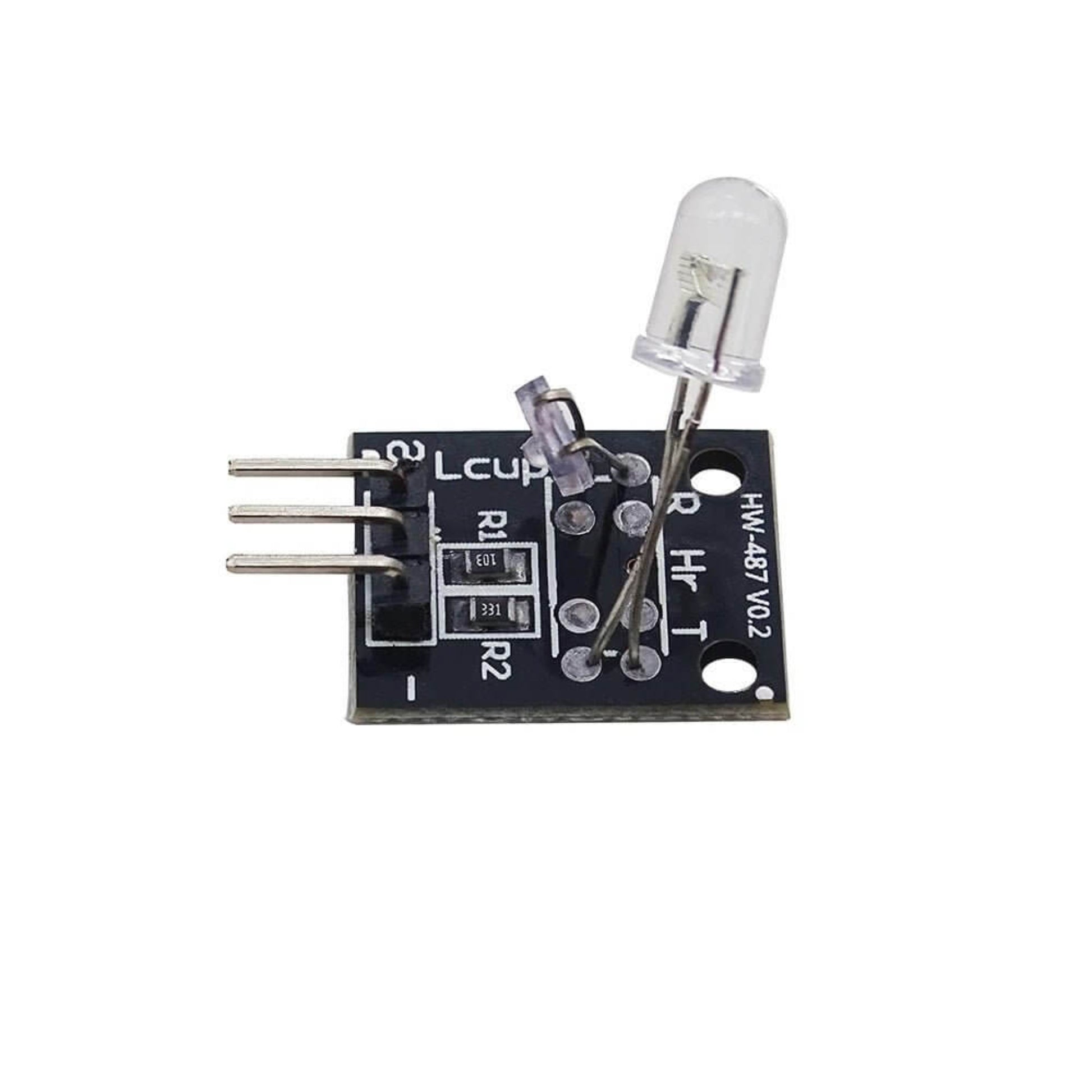 KY-039 Finger Heartbeat Sensor Module for Arduino, featuring LED and connectors for heartbeat detection.